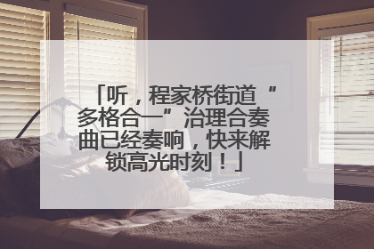 听，程家桥街道“多格合一”治理合奏曲已经奏响，快来解锁高光时刻！