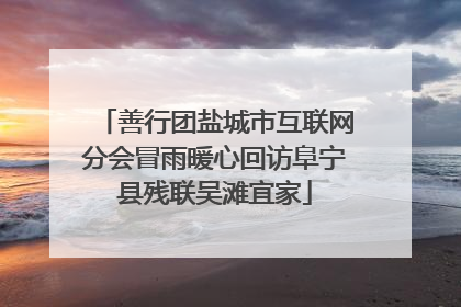 善行团盐城市互联网分会冒雨暖心回访阜宁县残联吴滩宜家