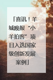 喜讯！羊城晚报“小羊拍客”项目入选国家级创新发展案例