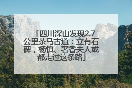 四川深山发现2.7公里茶马古道：立有石碑，杨慎、奢香夫人或都走过这条路