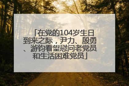 在党的104岁生日到来之际，尹力、殷勇、游钧看望慰问老党员和生活困难党员