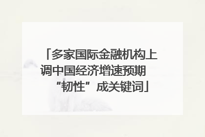 多家国际金融机构上调中国经济增速预期 “韧性”成关键词