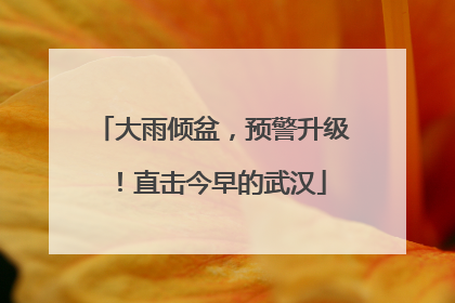 大雨倾盆,预警升级!直击今早的武汉