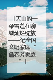 天山的一朵雪莲在聊城灿烂绽放——记全国文明家庭“詹春芳家庭”