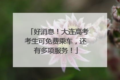 好消息！大连高考考生可免费乘车，还有多项服务！