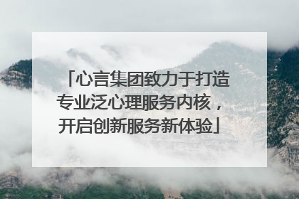 心言集团致力于打造专业泛心理服务内核，开启创新服务新体验