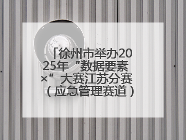 徐州市举办2025年“数据要素×”大赛江苏分赛（应急管理赛道）发布会