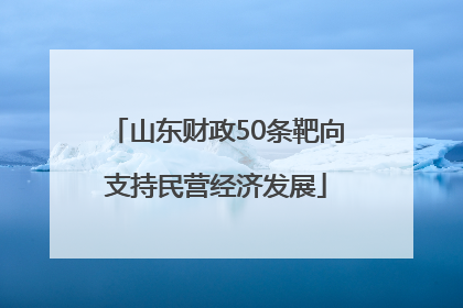 山东财政50条靶向支持民营经济发展