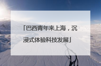 巴西青年来上海，沉浸式体验科技发展