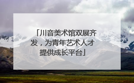 川音美术馆双展齐发，为青年艺术人才提供成长平台