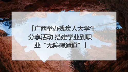 广西举办残疾人大学生分享活动 搭建学业到职业“无障碍通道”