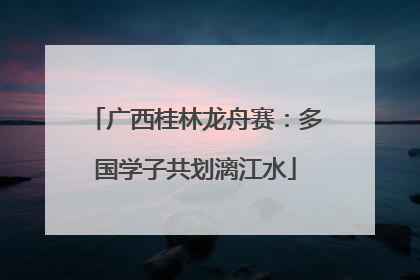 广西桂林龙舟赛：多国学子共划漓江水