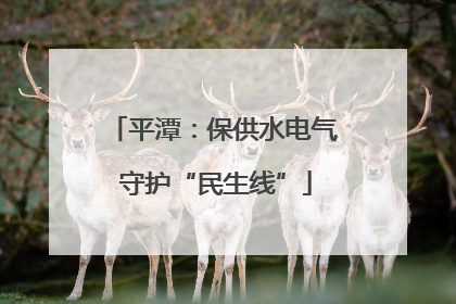 平潭：保供水电气 守护“民生线”