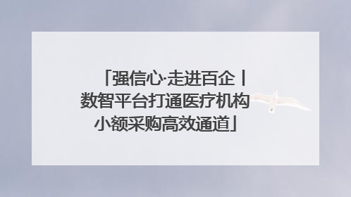 强信心·走进百企丨数智平台打通医疗机构小额采购高效通道