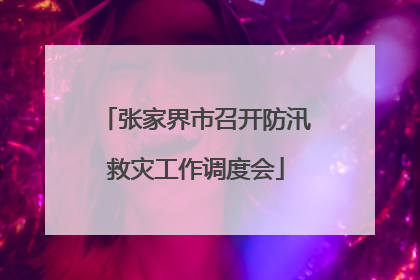 张家界市召开防汛救灾工作调度会