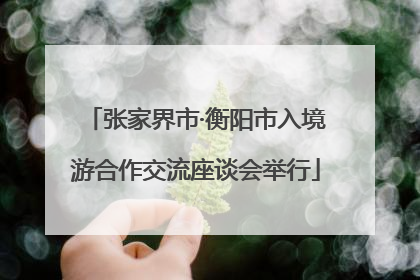 张家界市·衡阳市入境游合作交流座谈会举行