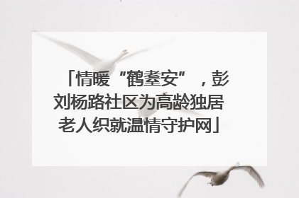 情暖“鹤耋安”，彭刘杨路社区为高龄独居老人织就温情守护网