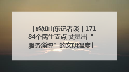 感知山东记者谈｜17184个民生支点 丈量出“服务淄博”的文明温度