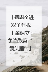 感恩奋进 双争有我丨董保立：争当致富“领头雁”