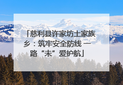 慈利县许家坊土家族乡：筑牢安全防线 一路“未”爱护航
