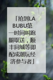 抢到LABUBU第一时间叫跑腿取送，顺丰同城等即配成潮玩经济参与者