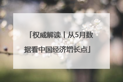 权威解读丨从5月数据看中国经济增长点