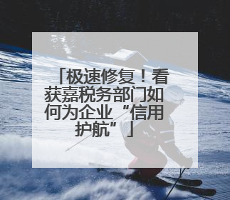 极速修复！看获嘉税务部门如何为企业“信用护航”