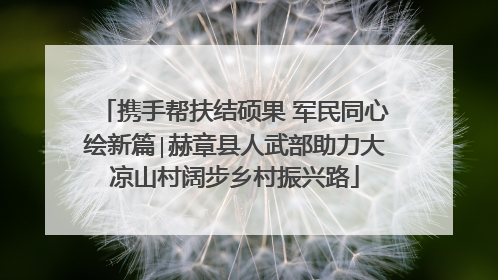 携手帮扶结硕果 军民同心绘新篇∣赫章县人武部助力大凉山村阔步乡村振兴路