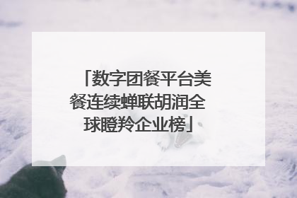 数字团餐平台美餐连续蝉联胡润全球瞪羚企业榜