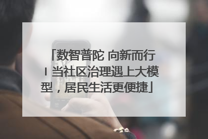 数智普陀 向新而行〡当社区治理遇上大模型，居民生活更便捷