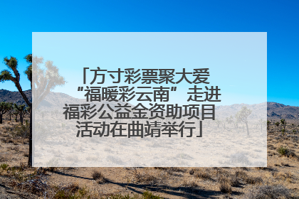 方寸彩票聚大爱 “福暖彩云南”走进福彩公益金资助项目活动在曲靖举行