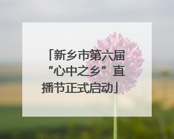 新乡市第六届“心中之乡”直播节正式启动
