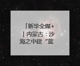 新华全媒+｜内蒙古：沙海之中建“蓝海”(2)