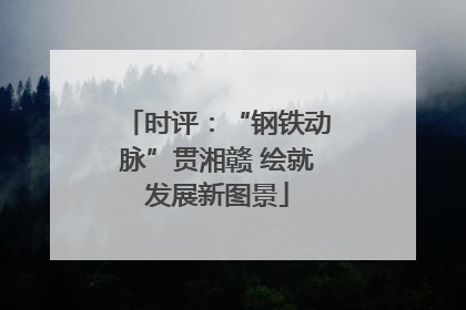 时评：“钢铁动脉”贯湘赣 绘就发展新图景