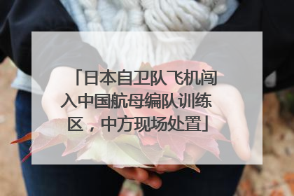 日本自卫队飞机闯入中国航母编队训练区，中方现场处置