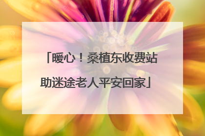 暖心！桑植东收费站助迷途老人平安回家
