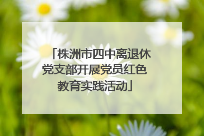 株洲市四中离退休党支部开展党员红色教育实践活动