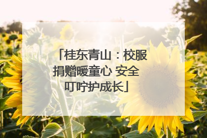 桂东青山：校服捐赠暖童心 安全叮咛护成长