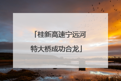 桂新高速宁远河特大桥成功合龙