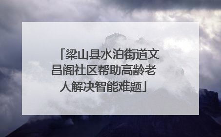 梁山县水泊街道文昌阁社区帮助高龄老人解决智能难题