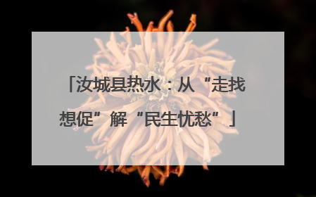 汝城县热水：从“走找想促”解“民生忧愁”