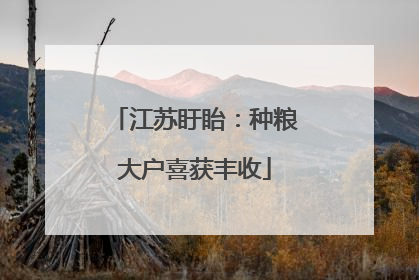 江苏盱眙：种粮大户喜获丰收
