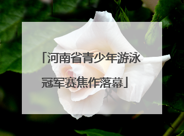 河南省青少年游泳冠军赛焦作落幕