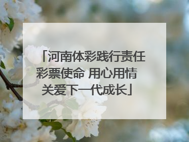 河南体彩践行责任彩票使命 用心用情关爱下一代成长