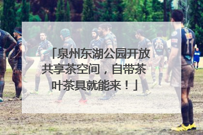 泉州东湖公园开放共享茶空间，自带茶叶茶具就能来！