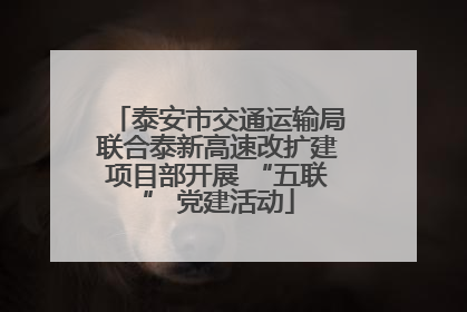 泰安市交通运输局联合泰新高速改扩建项目部开展 “五联” 党建活动
