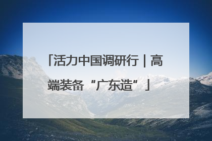 活力中国调研行｜高端装备“广东造”
