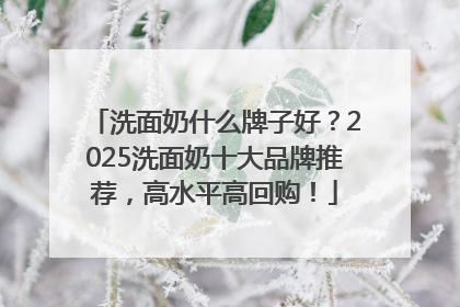 洗面奶什么牌子好？2025洗面奶十大品牌推荐，高水平高回购！