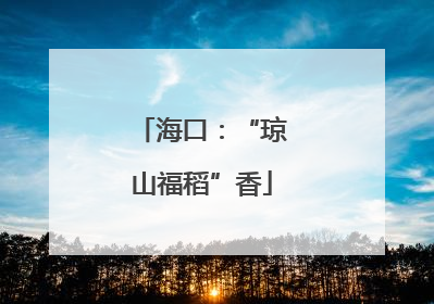 海口：“琼山福稻”香