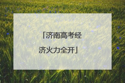 济南高考经济火力全开